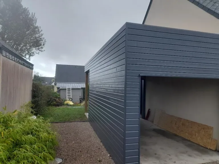 Création d'un garage en ossature bois
